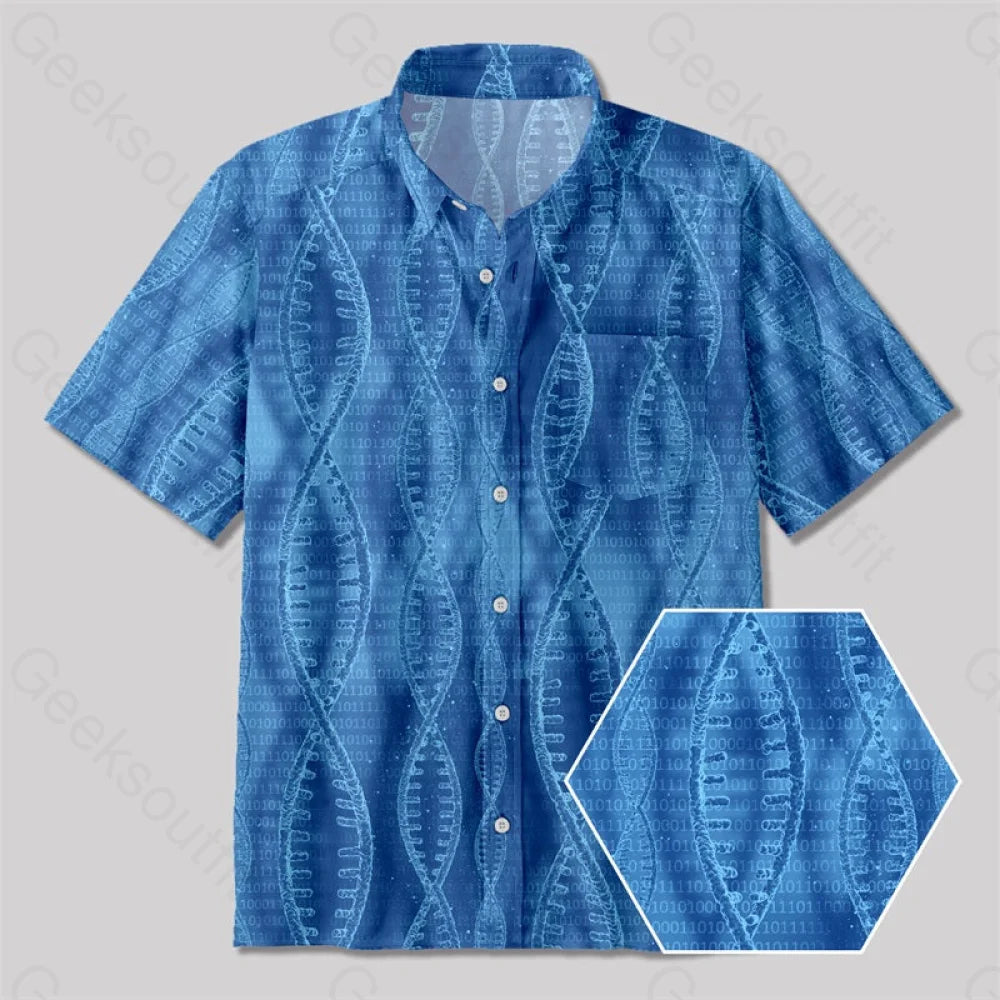 Genetics DNA Button Up Pocket Shirt