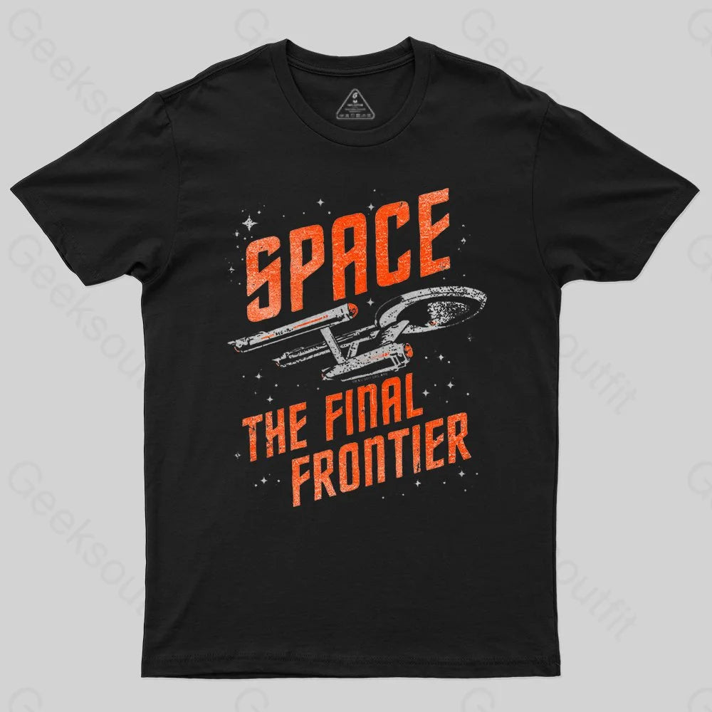 Voyage Collegiate Final Frontier Space Travel Geek T-shirt