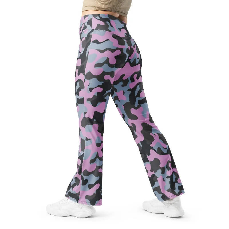 Pink Camo Flare Leggings