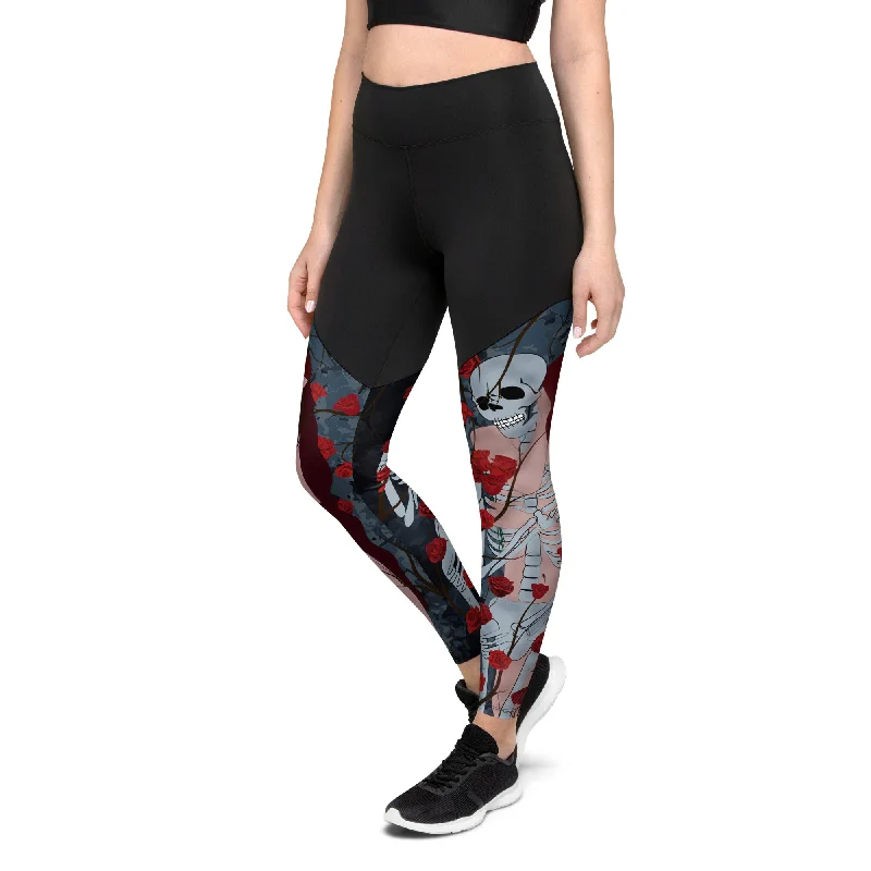 Skeleton & Woman Compression Leggings