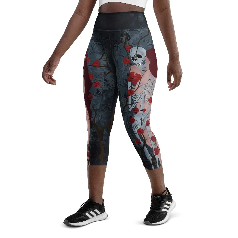 Skeleton & Woman Yoga Capris