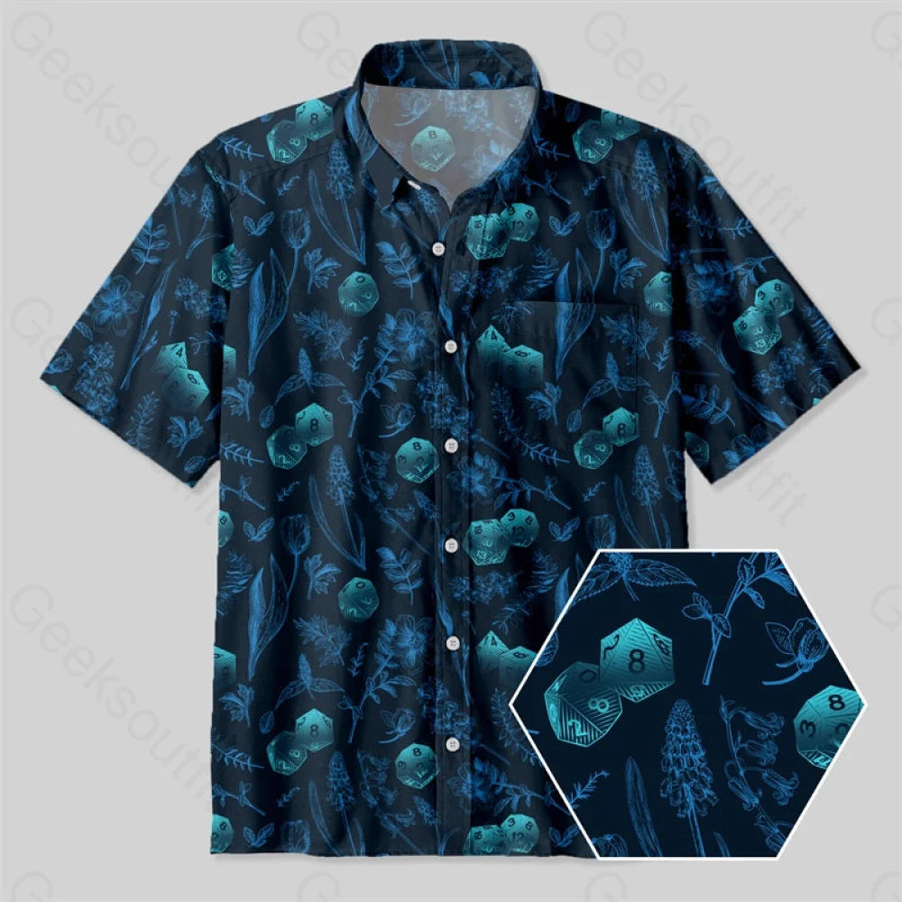 Vision Dnd Dice Button Up Pocket Shirt