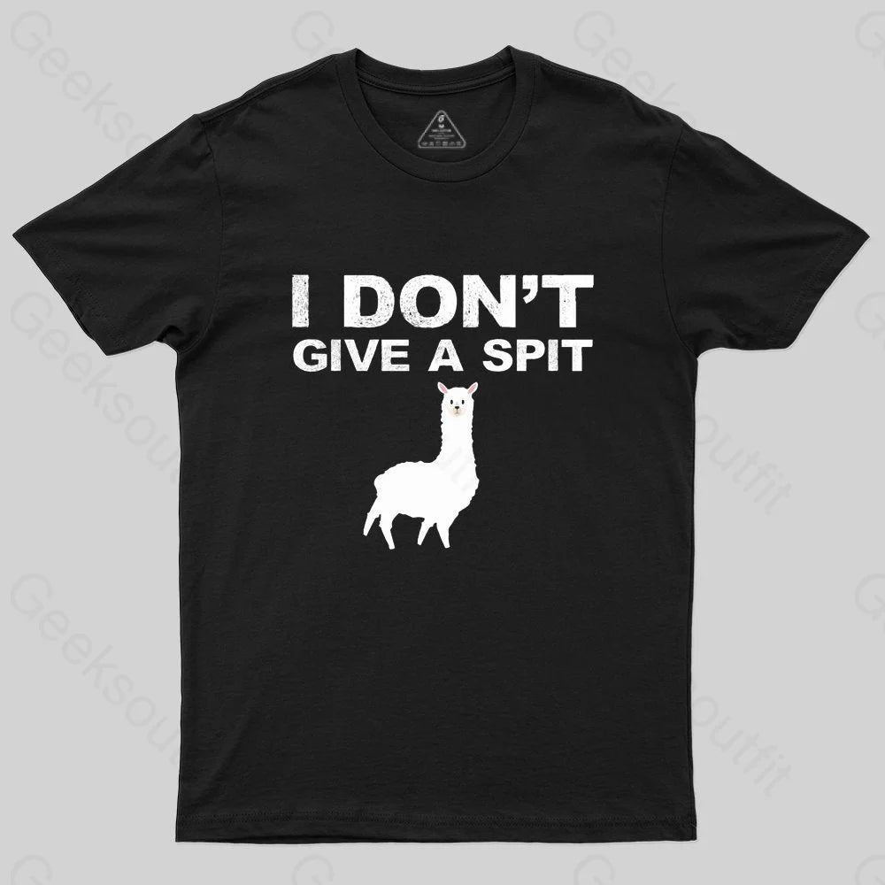 I Don't Give a Spit Funny Alpaca T-shirt