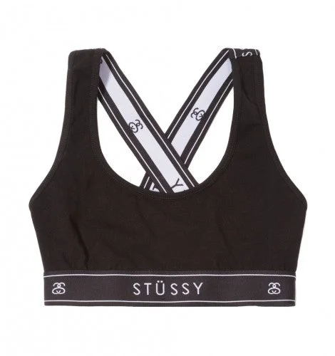 STÜSSY CROSS BACK CROP // BLACK