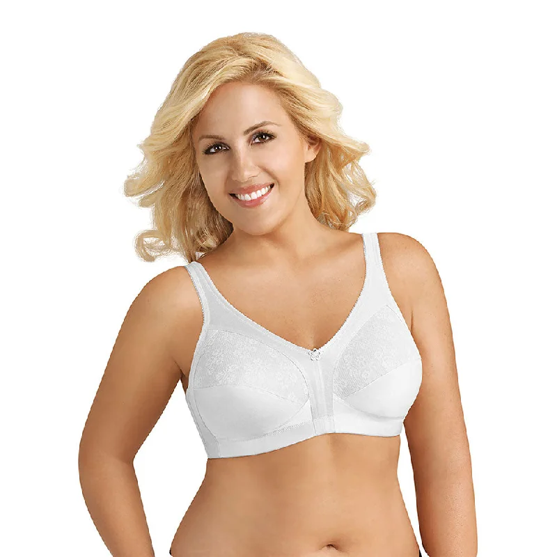 Women's Slimming Wireless Full-Coverage Bra with Back Closure & Lace 5100548