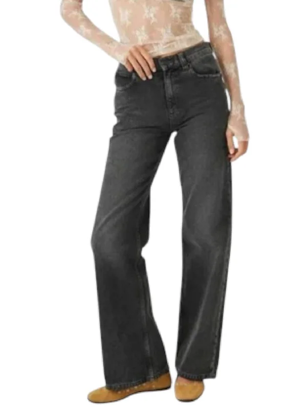 Tinsley Baggy High Rise Jeans In Black