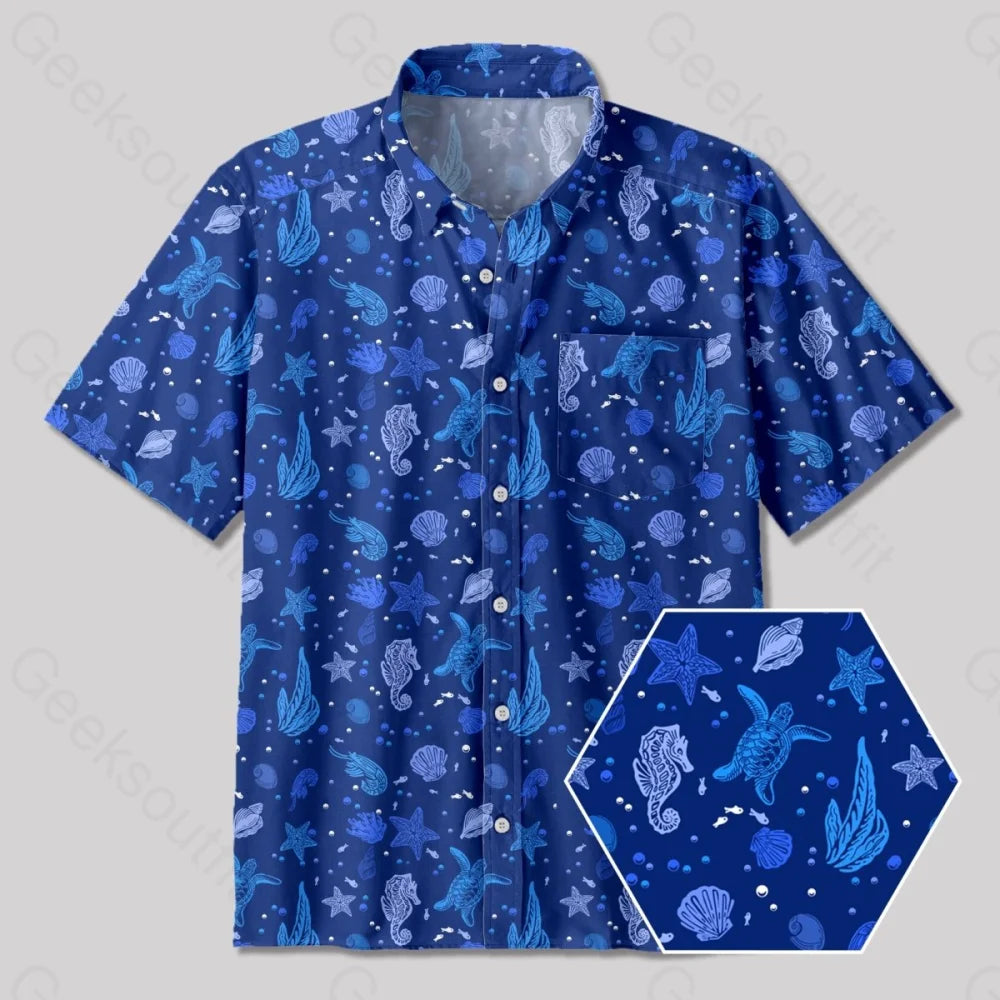 Marine Life Button Up Pocket Shirt