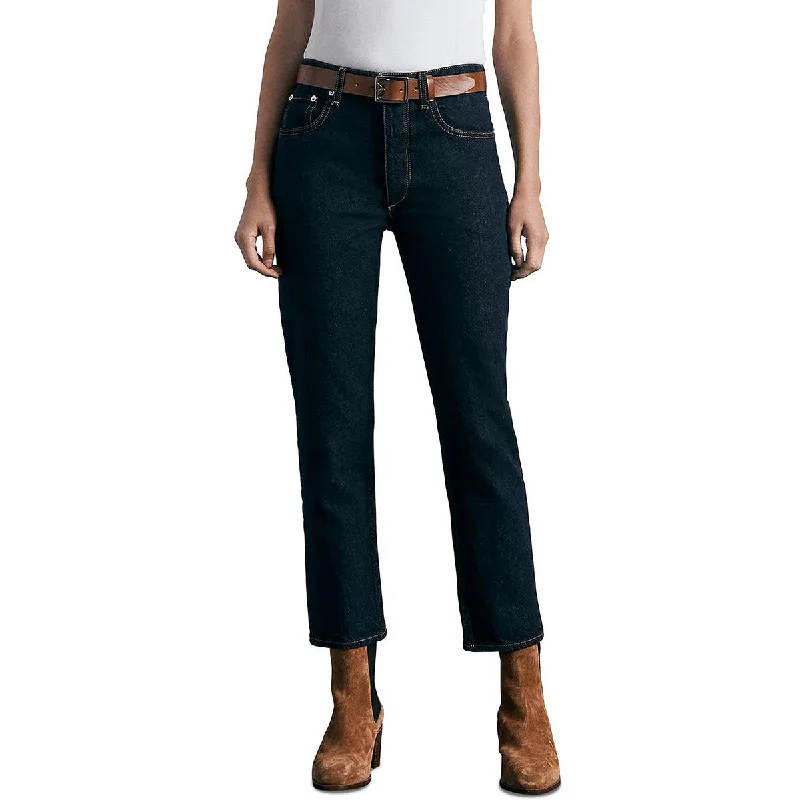 Nina Womens Denim Ankle Cigarette Jeans