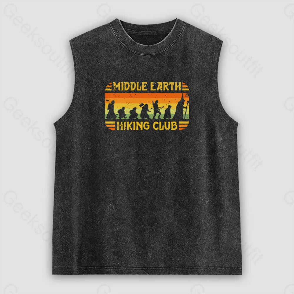 Middle Earth Hiking Club Unisex Washed Tank