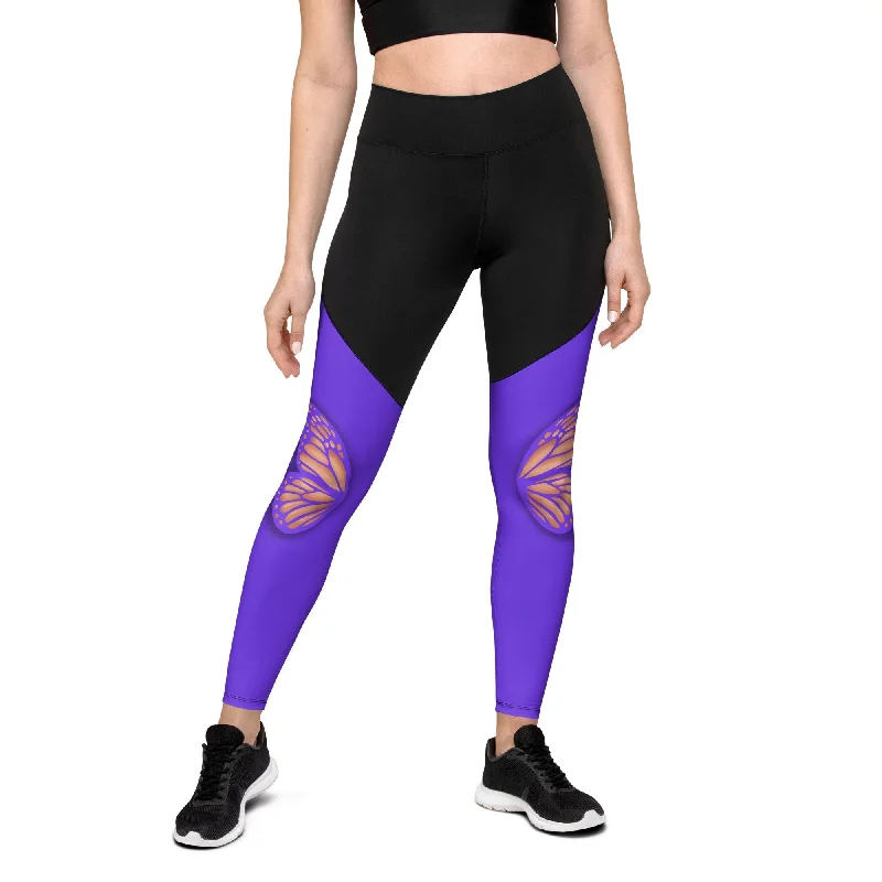 Butterfly Cut Out Compression Leggings