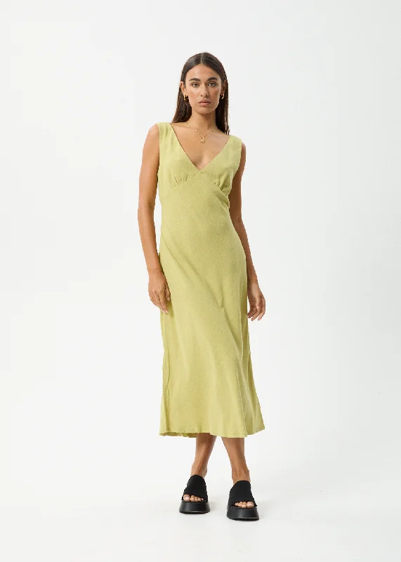 AFENDS Womens Amaya - Maxi Dress - Lemongrass