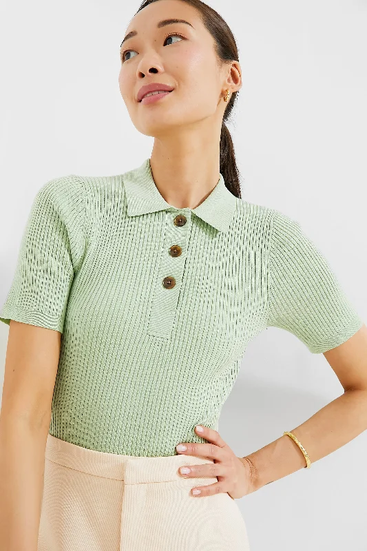 Mint Olivia Rib Knit Polo