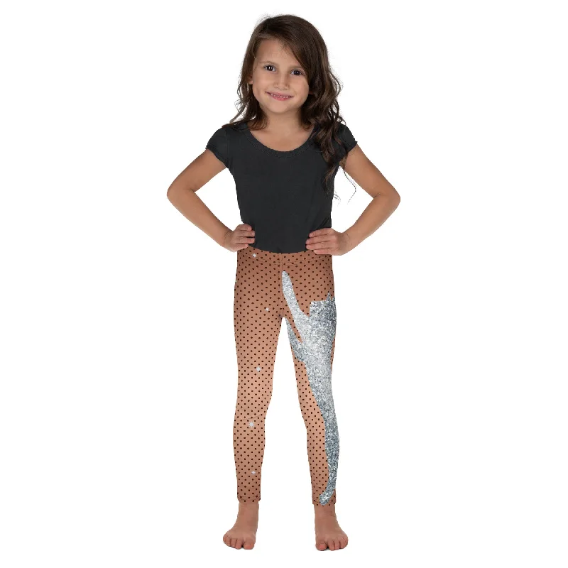 Sequin Print Mesh Kid's Leggings