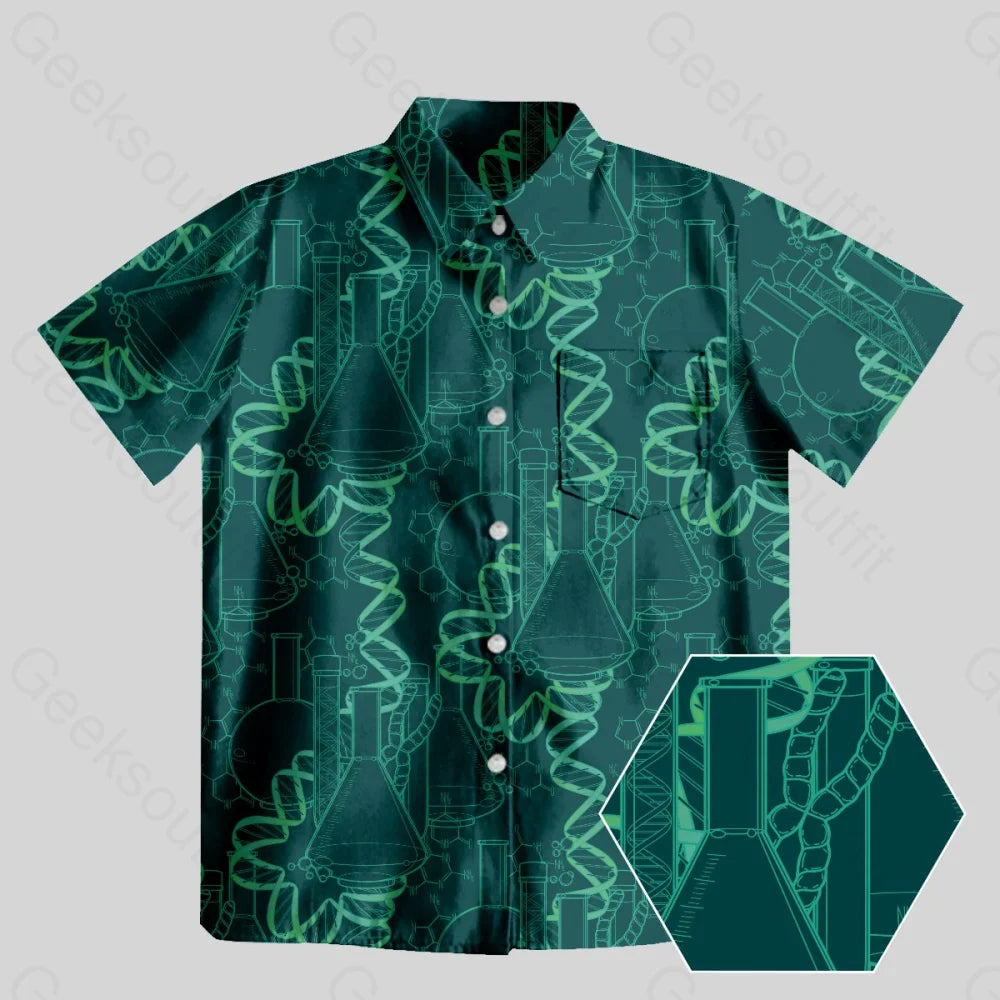 DNA Science World Button Up Pocket Shirt