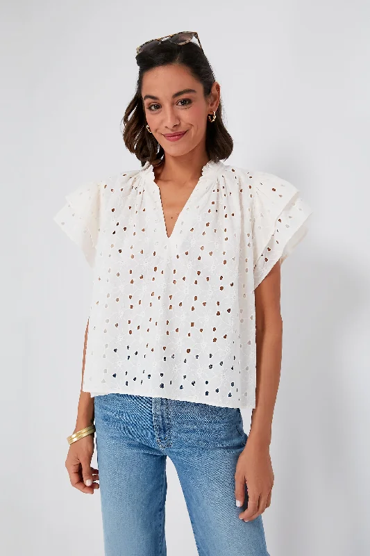 Daisy Eyelet Clover Blouse