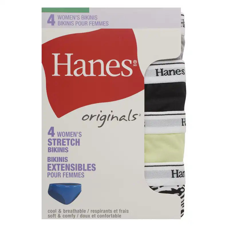 Hanes Originals Ladies Bikini 4 Pack