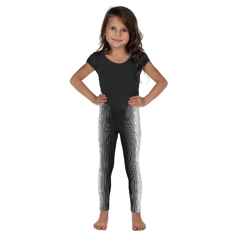 Optical Illusion Vertical Lines Kid's Leggings