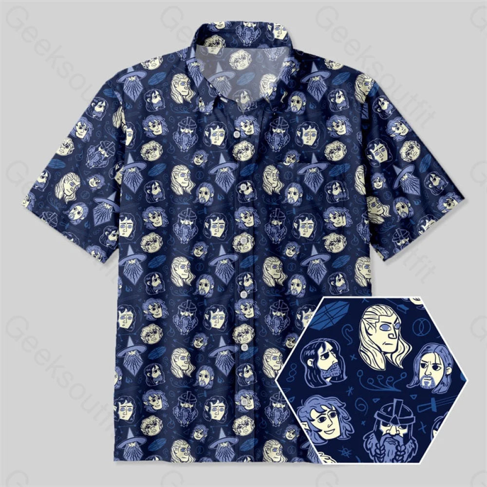 Dark Magic Ring Button Up Pocket Shirt