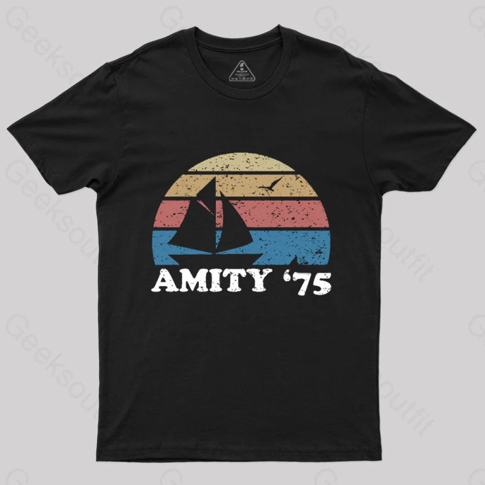 Amity Beach '75 The Summer of Jaws Geek T-Shirt