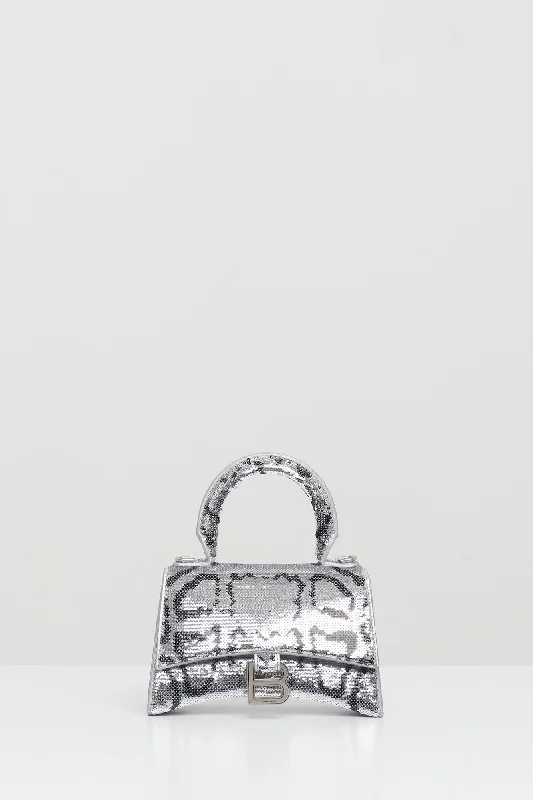 Balenciaga Hourglass Sequined Bag XS