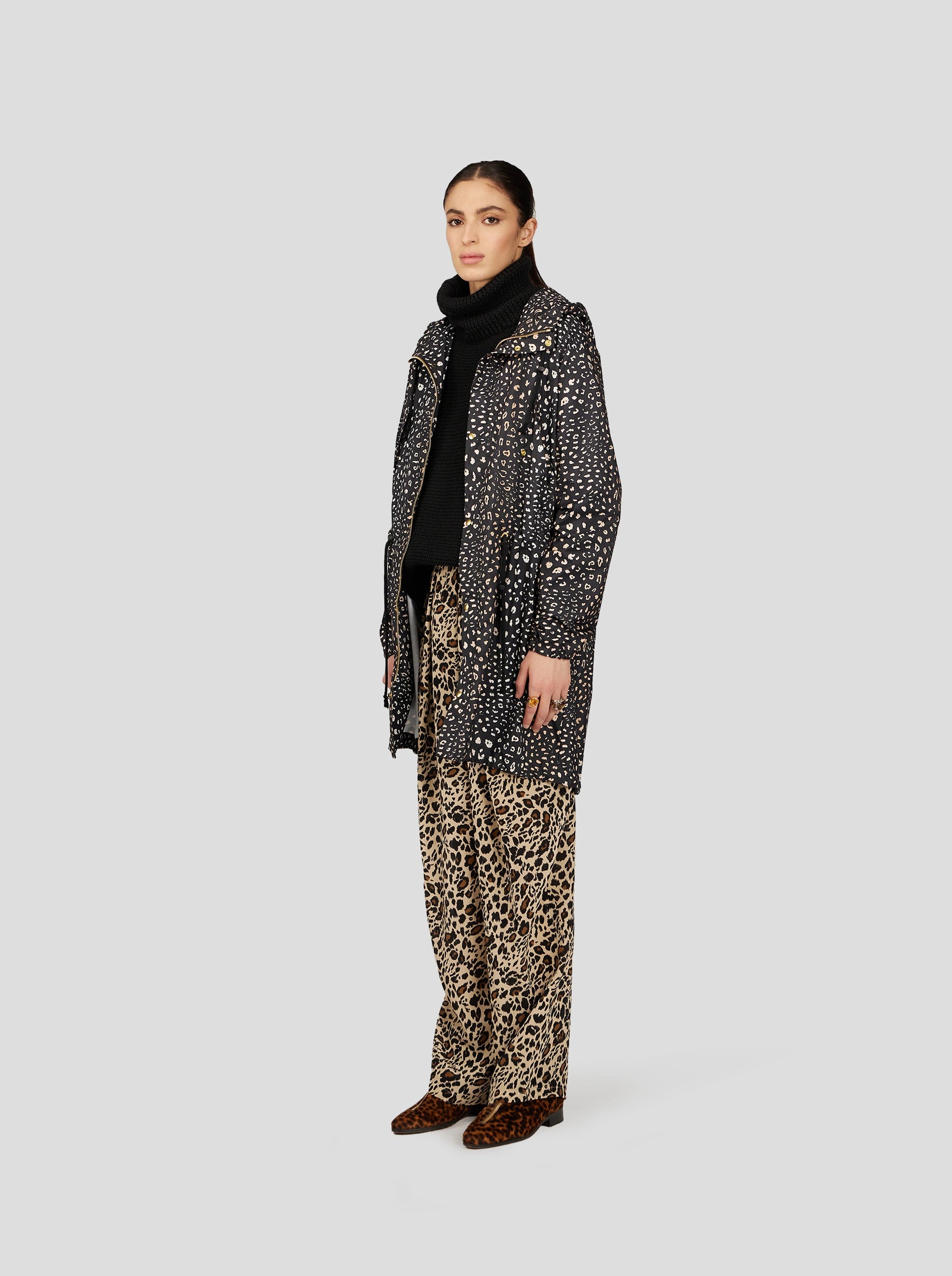 Onur parka in Leopard print