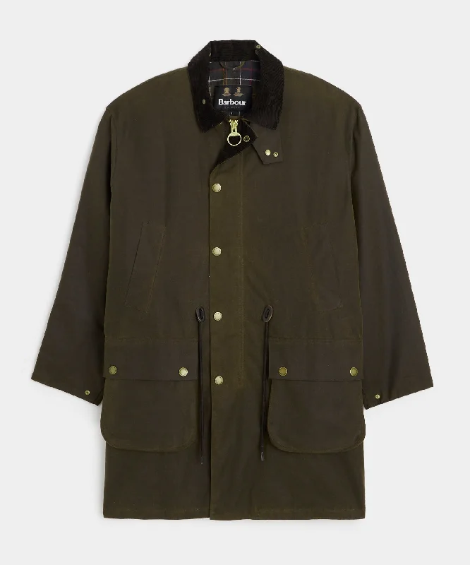 Barbour Bedale Wax Trench Coat in Olive