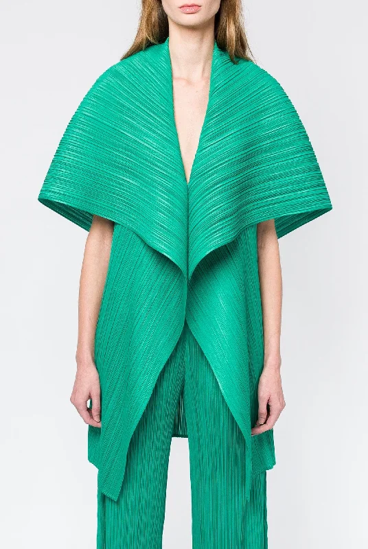 Pleats Please Issey Miyake MC November 2024 Vest in Bright Green