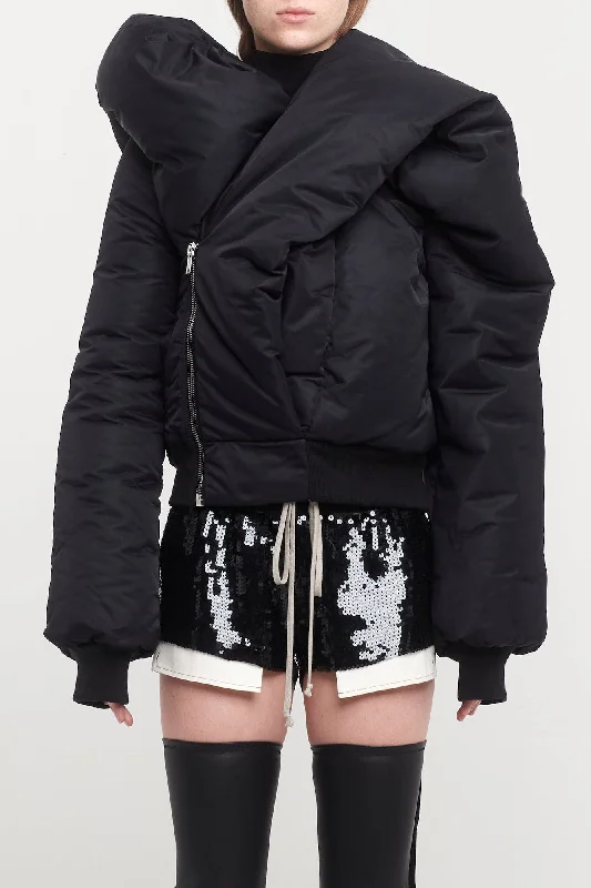 Rick Owens DRKSHDW Womens Doll Bomber in Black