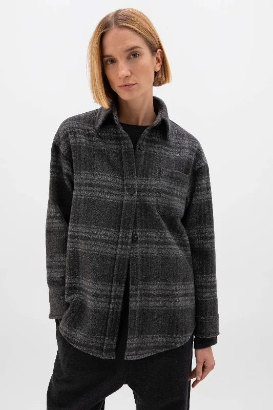 Cashmere & Wool Check Shacket