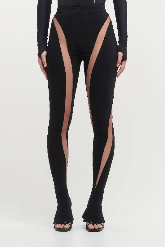 Mugler Crepe Spiral Trousers