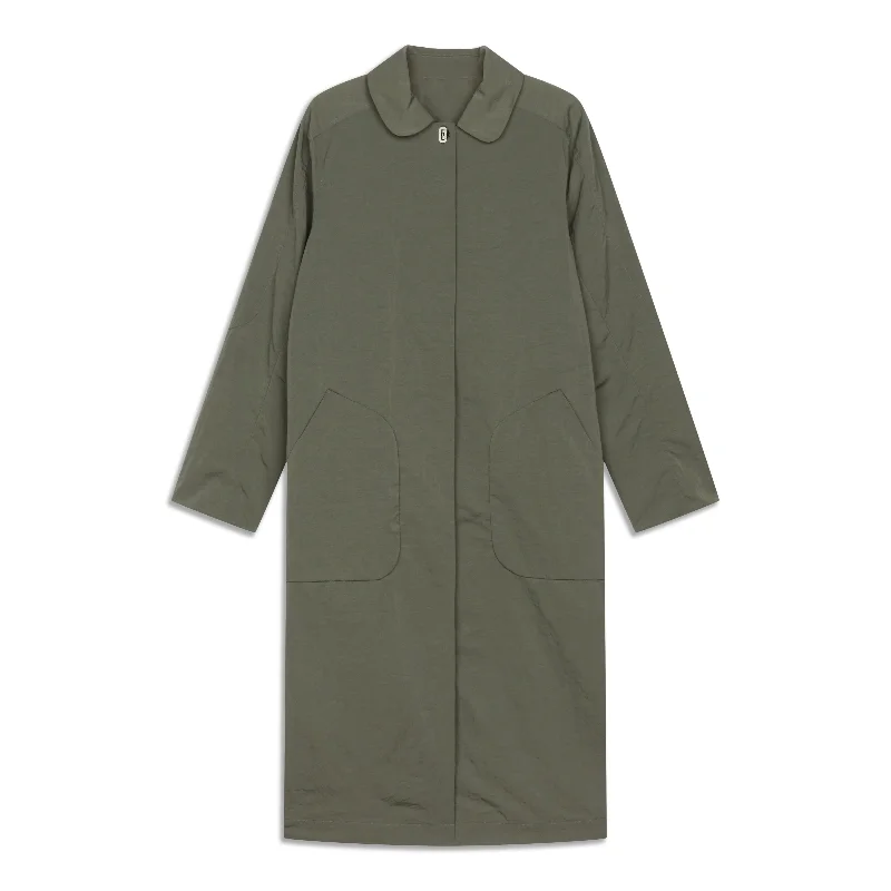 Lightweight Collared A-Line Coat - Resale