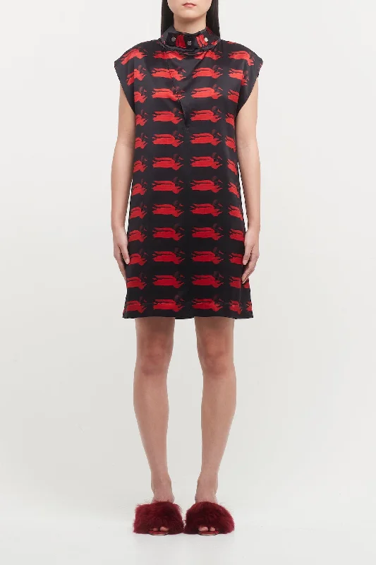 Burberry Black IP Pattern Dress