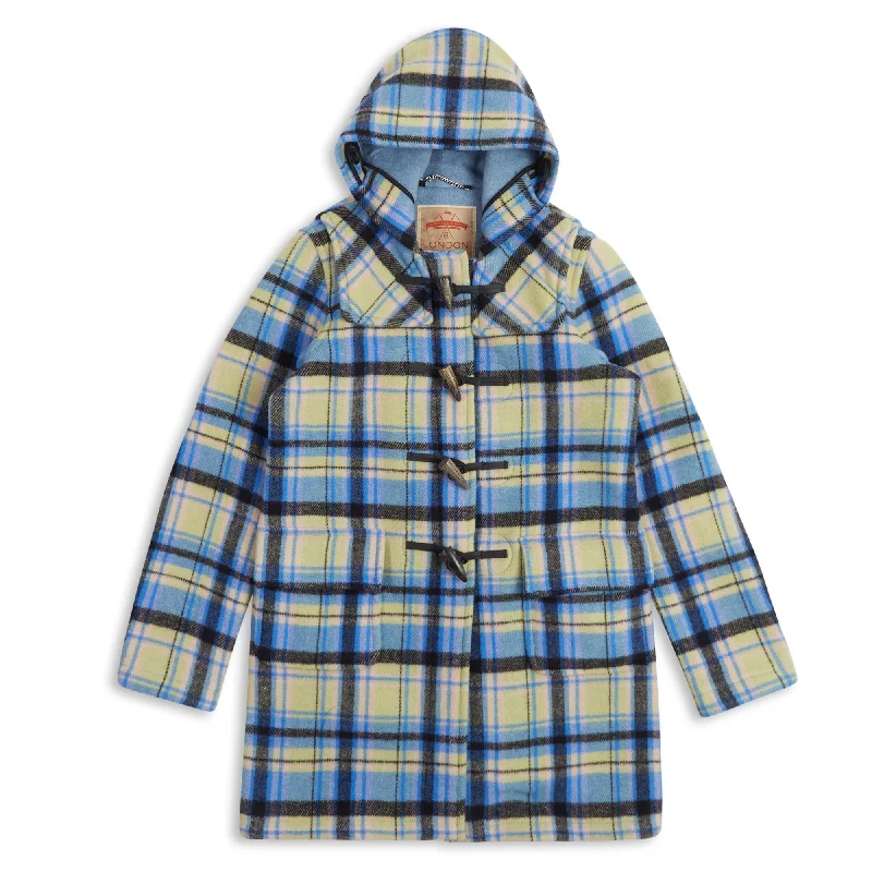 Women’s Duffle Coat - Blue Tartan