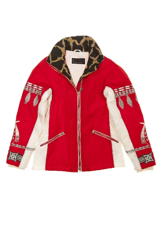 Bogner - Red and White Long Sleeve Ski Jacket - US 8