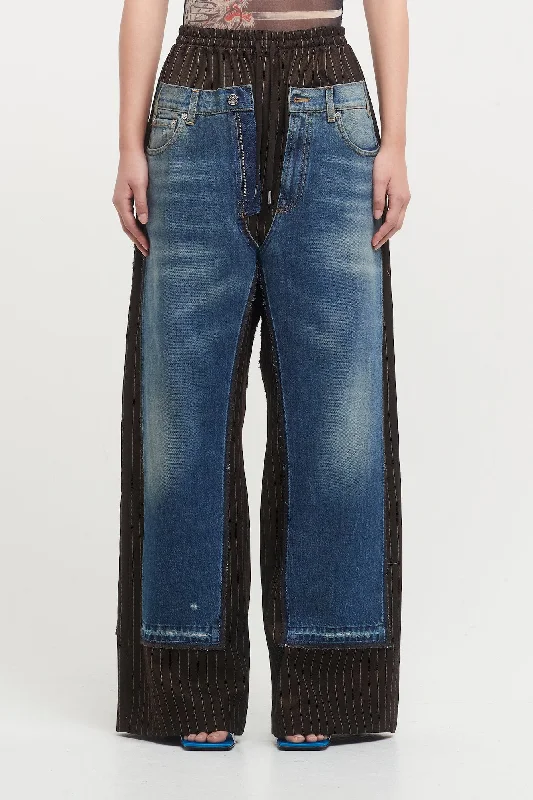 Jean Paul Gaultier Oversize Trousers with Denim Details