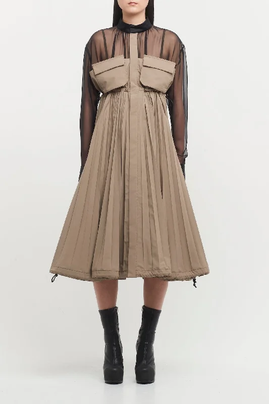 Sacai Matte Taffeta Dress