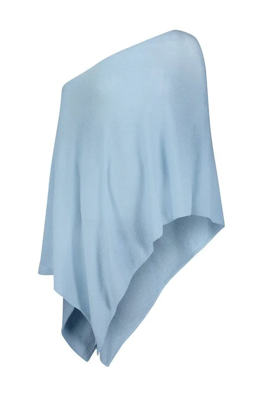 Minnie Rose Ruana Topper - Fresco Blue Earthy Women's Hemp - based