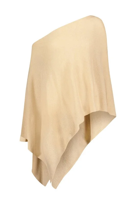 Minnie Rose Ruana Topper - Brown Sugar Cozy Women's Sherpa - lined