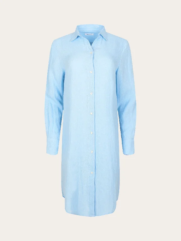 Classic linen dress - Airy Blue