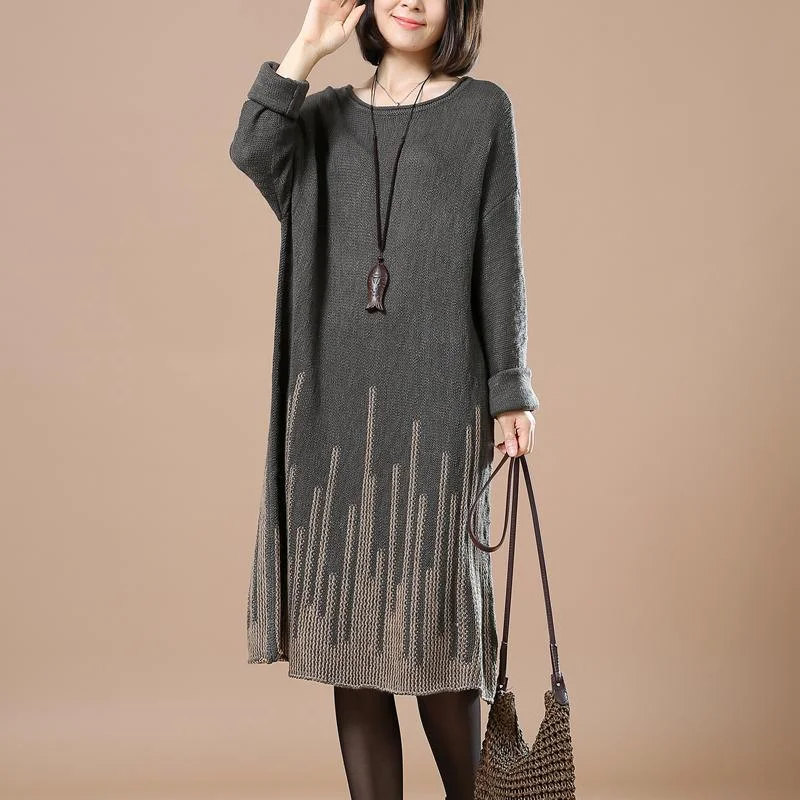 Dark gray knit sweaters oversize knitwear meteorites