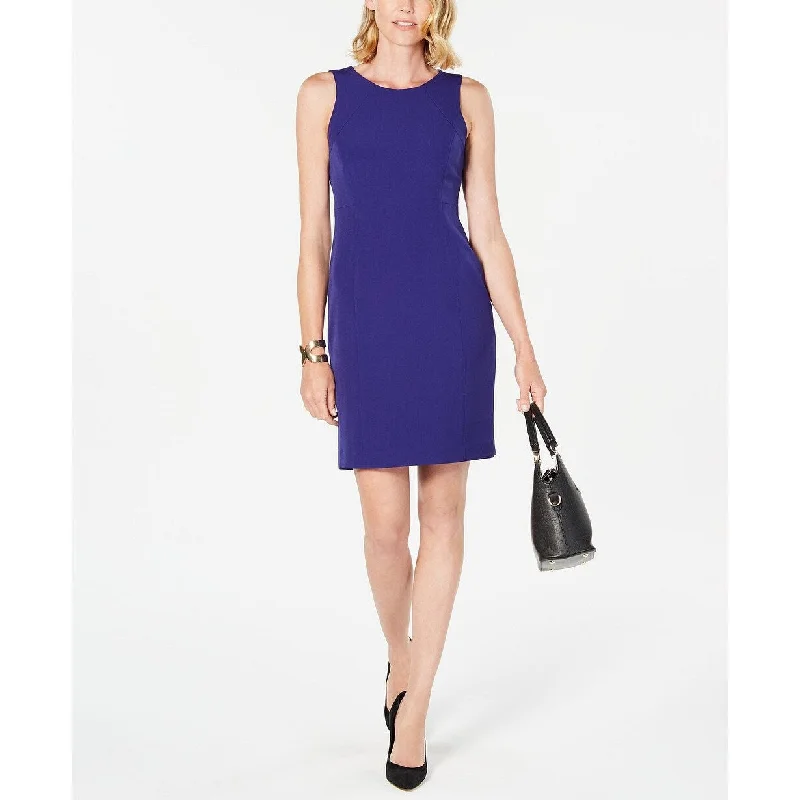 Kasper Women's Sleeveless Sheath Dress Purple Size 4