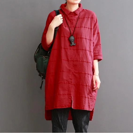 Red Linen Dress For Summer Red Dress Casual Sundress