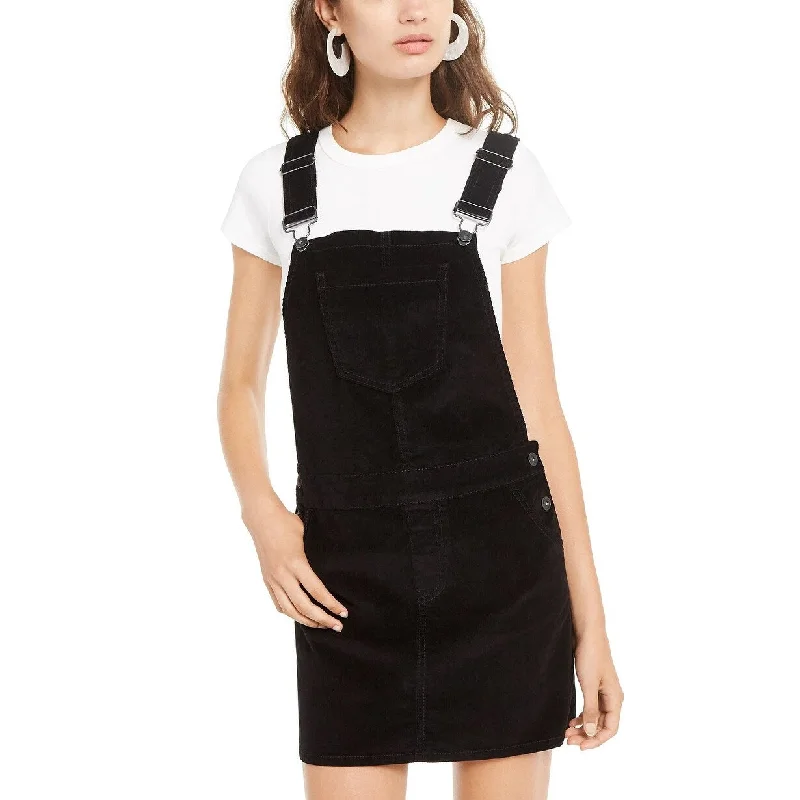 Vanilla Star Junior's Corduroy Overalls Dress Black Size 11