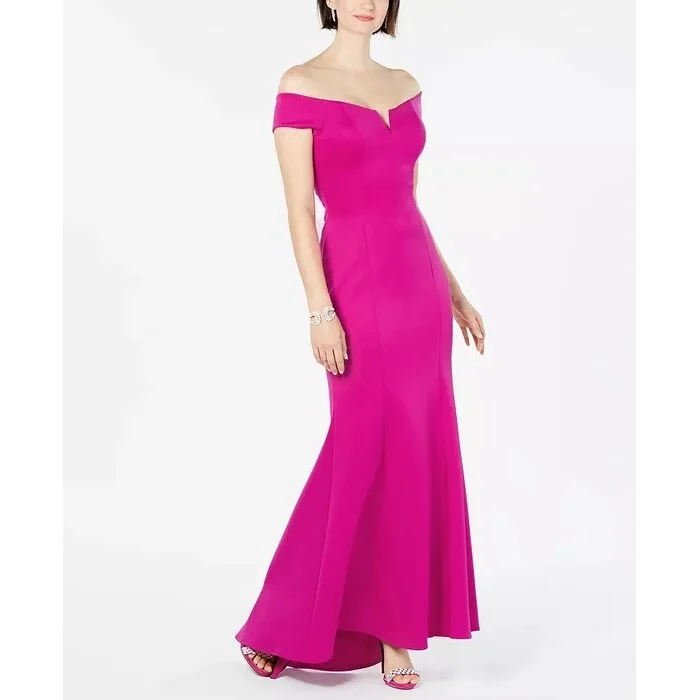 Vince Camuto Women's Off The Shoulder Gown Pink Size 4