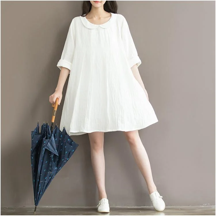 white linen sundress plus size linen summer dresses traveling casual style